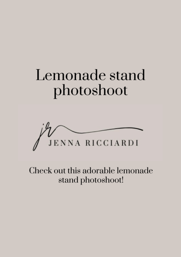 Check Out This Adorable Lemonade Stand Photoshoot!